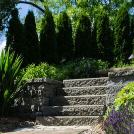 Stone stairs and garden walls